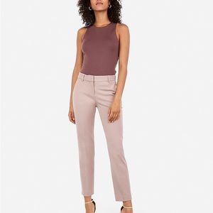 Express Mid Rise Ankle Columnist Pants in Light Pink